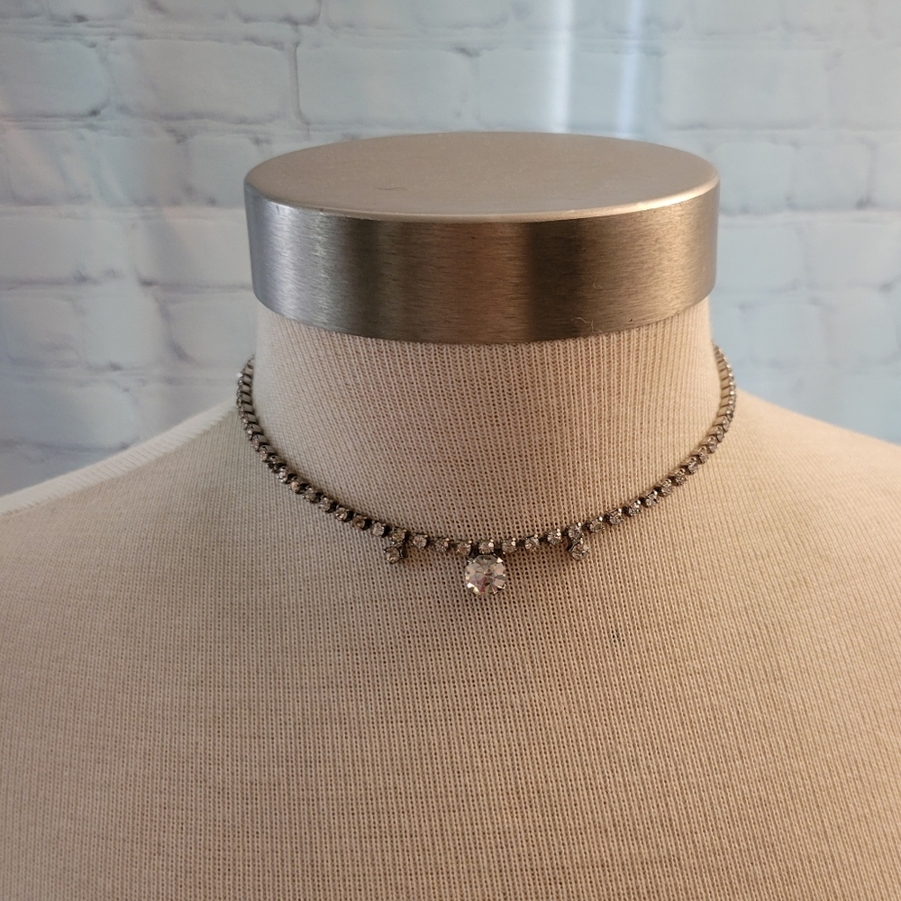 Vintage Rhinestone Necklace Choker
